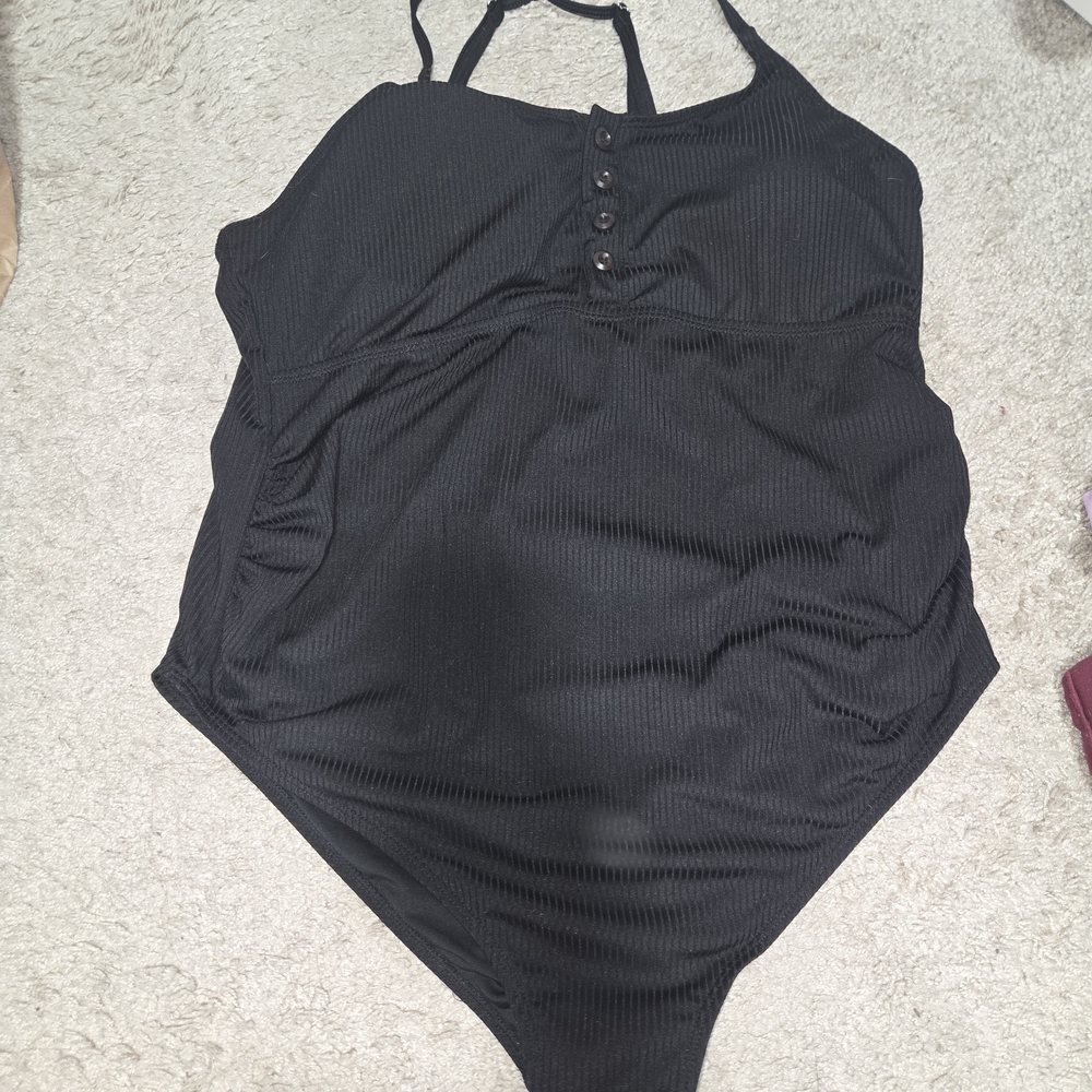 Classic Black One Piece Swimsuit